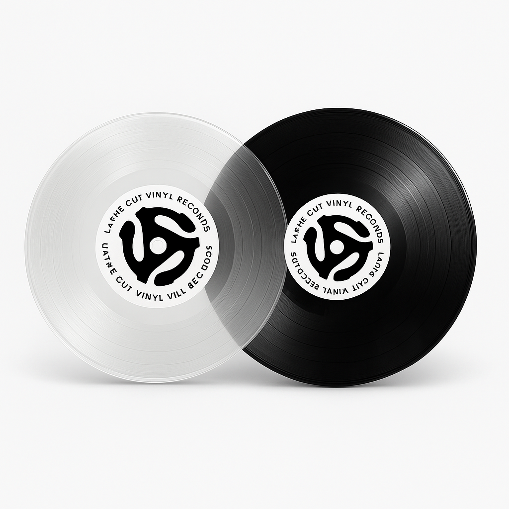 10" Black & Clear Lathe Cut Vinyl Record DubPlate