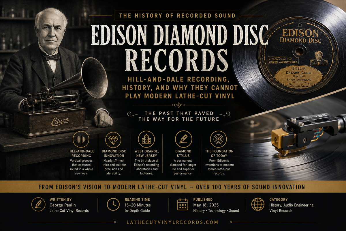 Edison Diamond Disc Records: The History of Hill-and-Dale Recording and Why They Cannot Play Modern Lathe-Cut Vinyl