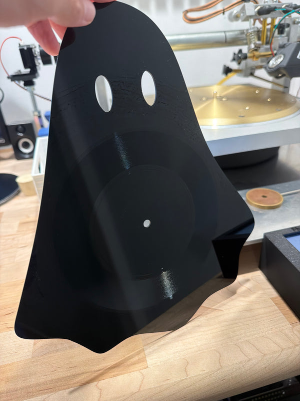 12″ Halloween Ghost Record – Custom Black Lathe Cut Vinyl