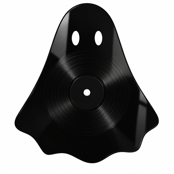 12″ Halloween Ghost Record – Custom Black Lathe Cut Vinyl