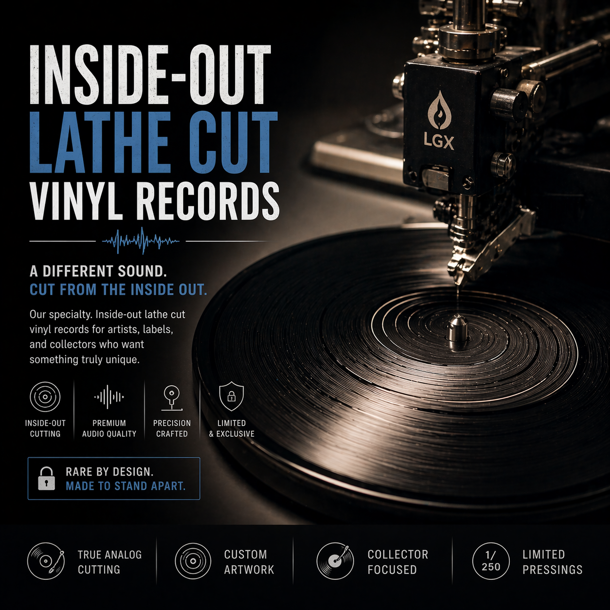 Inside-Out Lathe Cut Vinyl Records